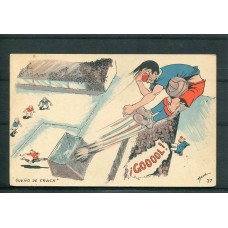 HUMORISTICA FUTBOL GOOOOL DIBUJANTE BENZ ANTIGUA TARJETA POSTAL